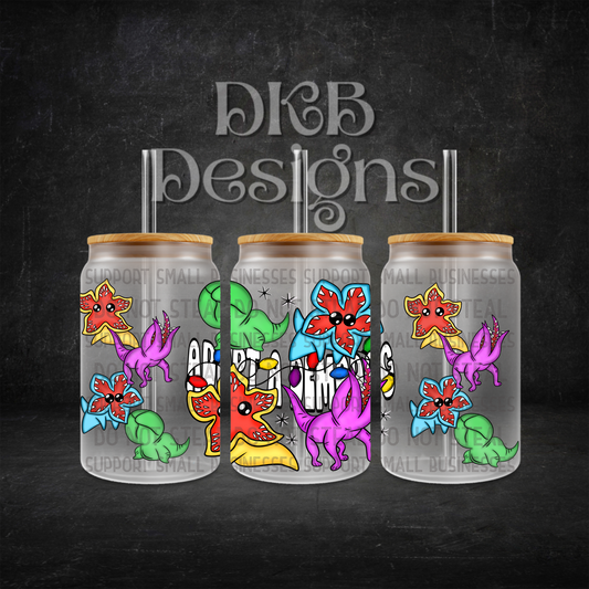 Adopt 16oz glass can UV DTF