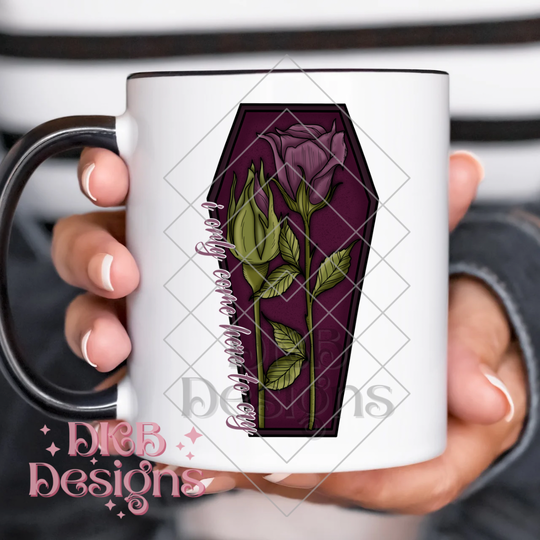 Come here to cry purple UV DTF