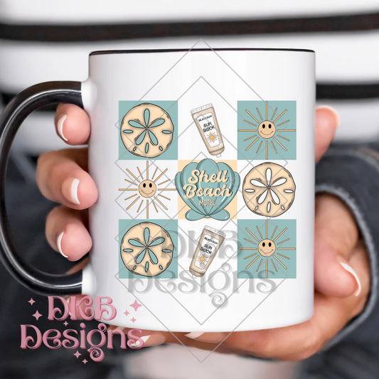 Shell beach motel UV DTF