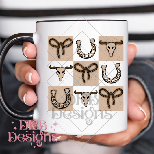 Western checker UV DTF