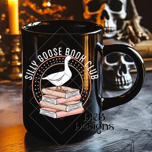 Silly goose book club neutral white UV DTF