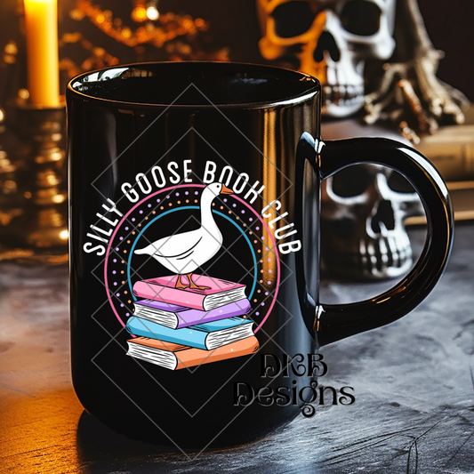 Silly goose book club white UV DTF