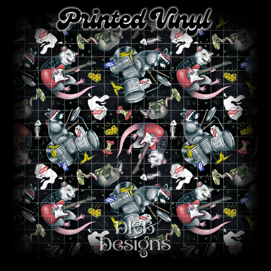 Trash metal Printed Vinyl (4 color ways)