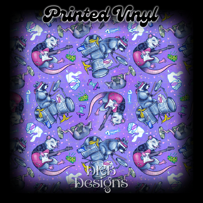 Trash metal Printed Vinyl (4 color ways)