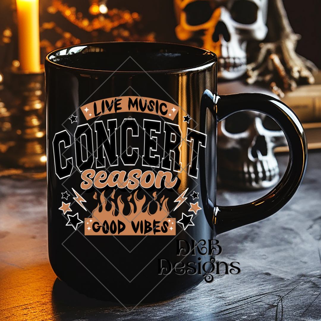 Concert season white UV DTF