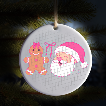 Pink Christmas UV DTF