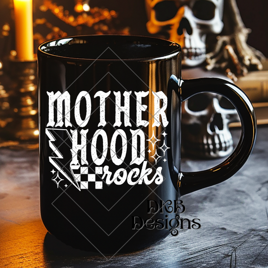 Motherhood rocks white UV DTF