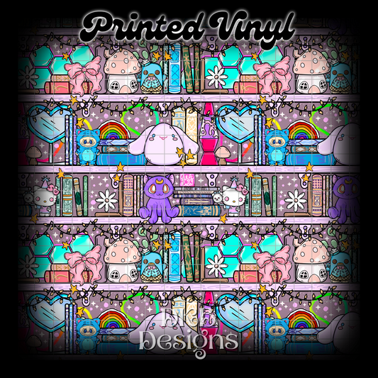Girly shelf Printed Vinyl (2 color ways)