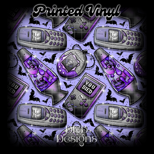 Retro Goth Printed Vinyl