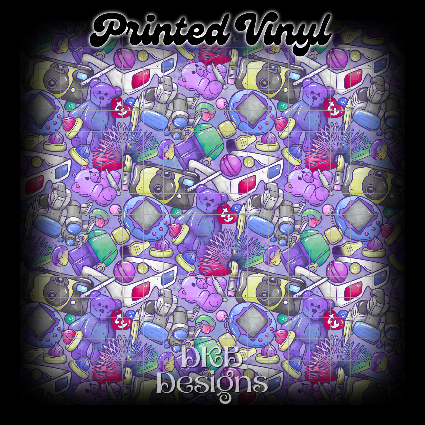 Kid clutter Printed Vinyl (3  color ways)