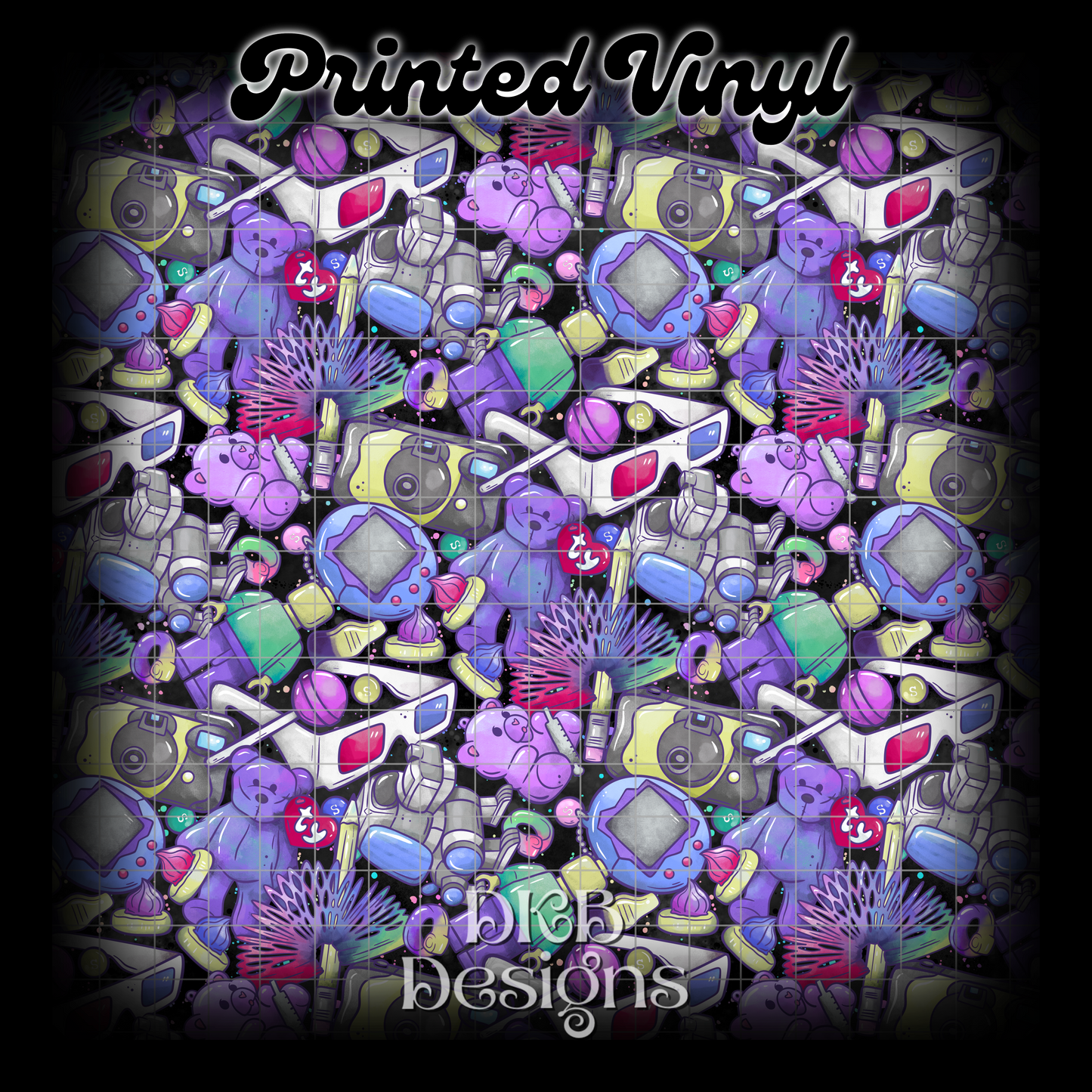 Kid clutter Printed Vinyl (3  color ways)