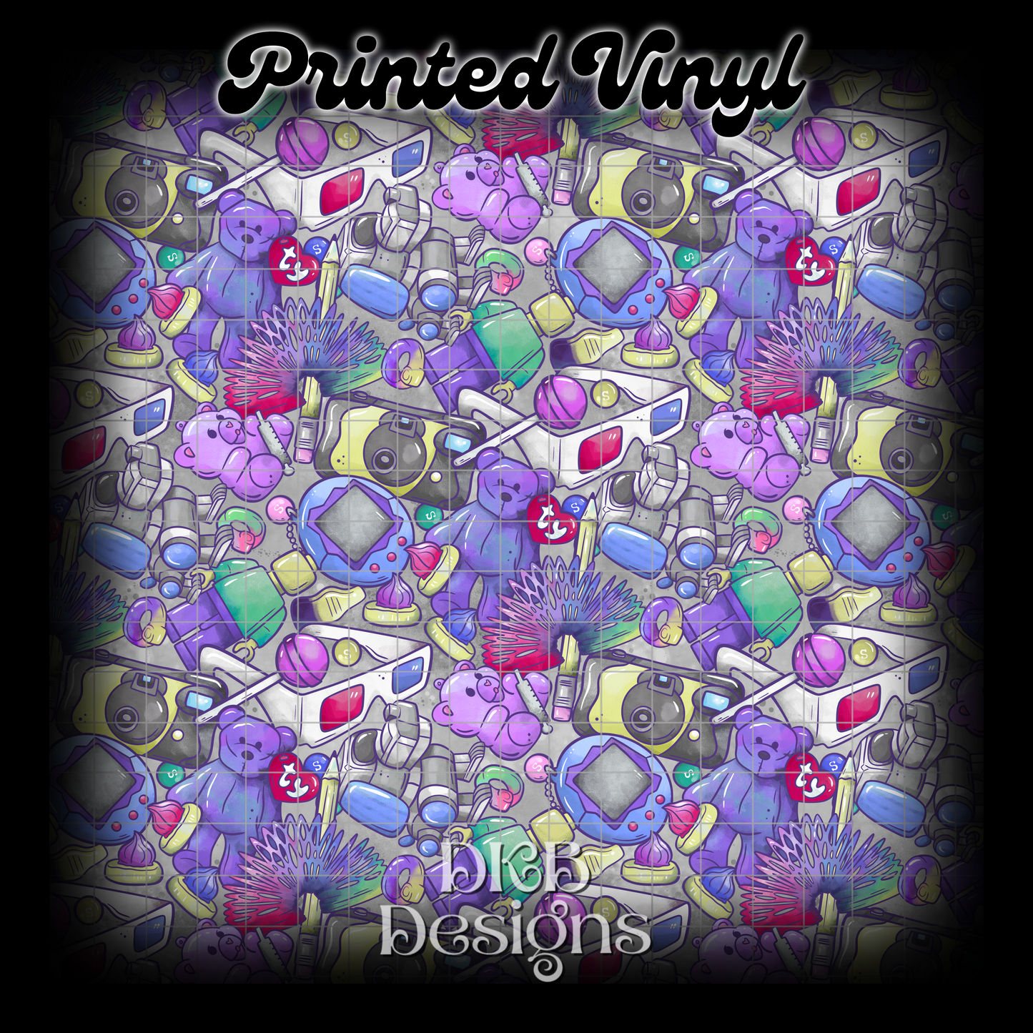 Kid clutter Printed Vinyl (3  color ways)