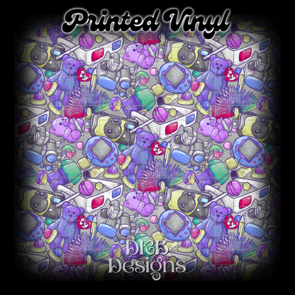 Kid clutter Printed Vinyl (3  color ways)