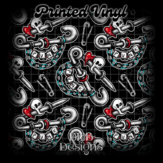 Punky pins Printed Vinyl (2 color ways)