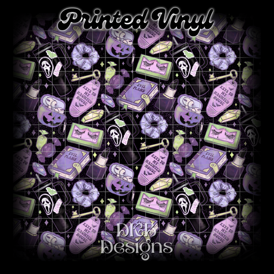 Spooky girl stuff Printed Vinyl (2 color ways)