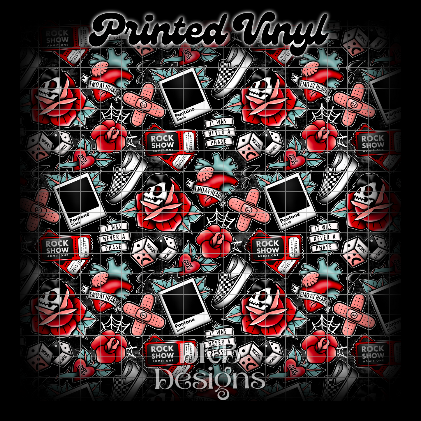 Emo flash Printed Vinyl (3 color ways)
