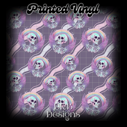 Rainbow skelly Printed Vinyl (2 color ways)