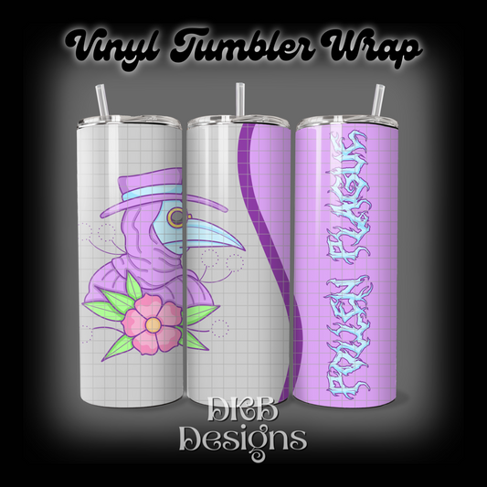 Pollen plague vinyl tumbler wrap