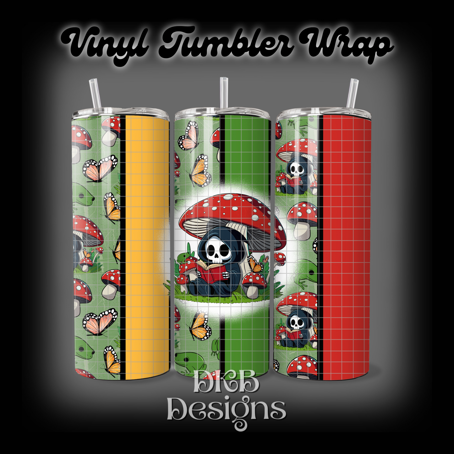 Reader Grim vinyl tumbler wrap