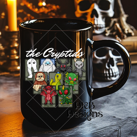 The cryptids white UV DTF