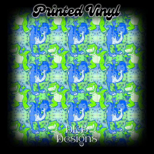 Little dinosaurs Printed Vinyl