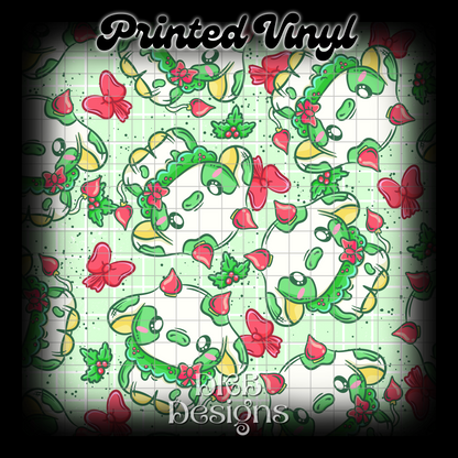 Christmas cow printed Vinyl (3 color ways)