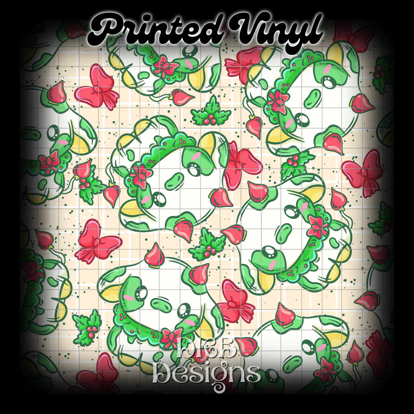 Christmas cow printed Vinyl (3 color ways)