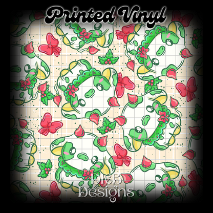 Christmas cow printed Vinyl (3 color ways)