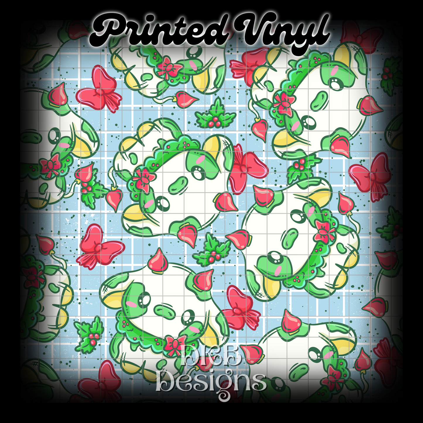 Christmas cow printed Vinyl (3 color ways)