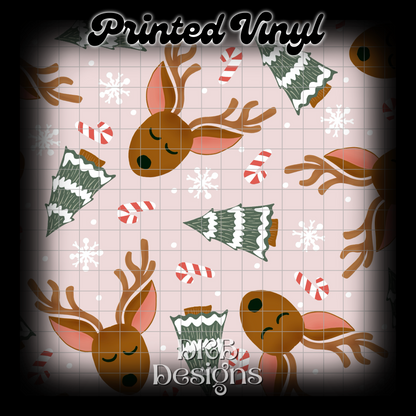 Reindeer Printed Vinyl (3 color ways)