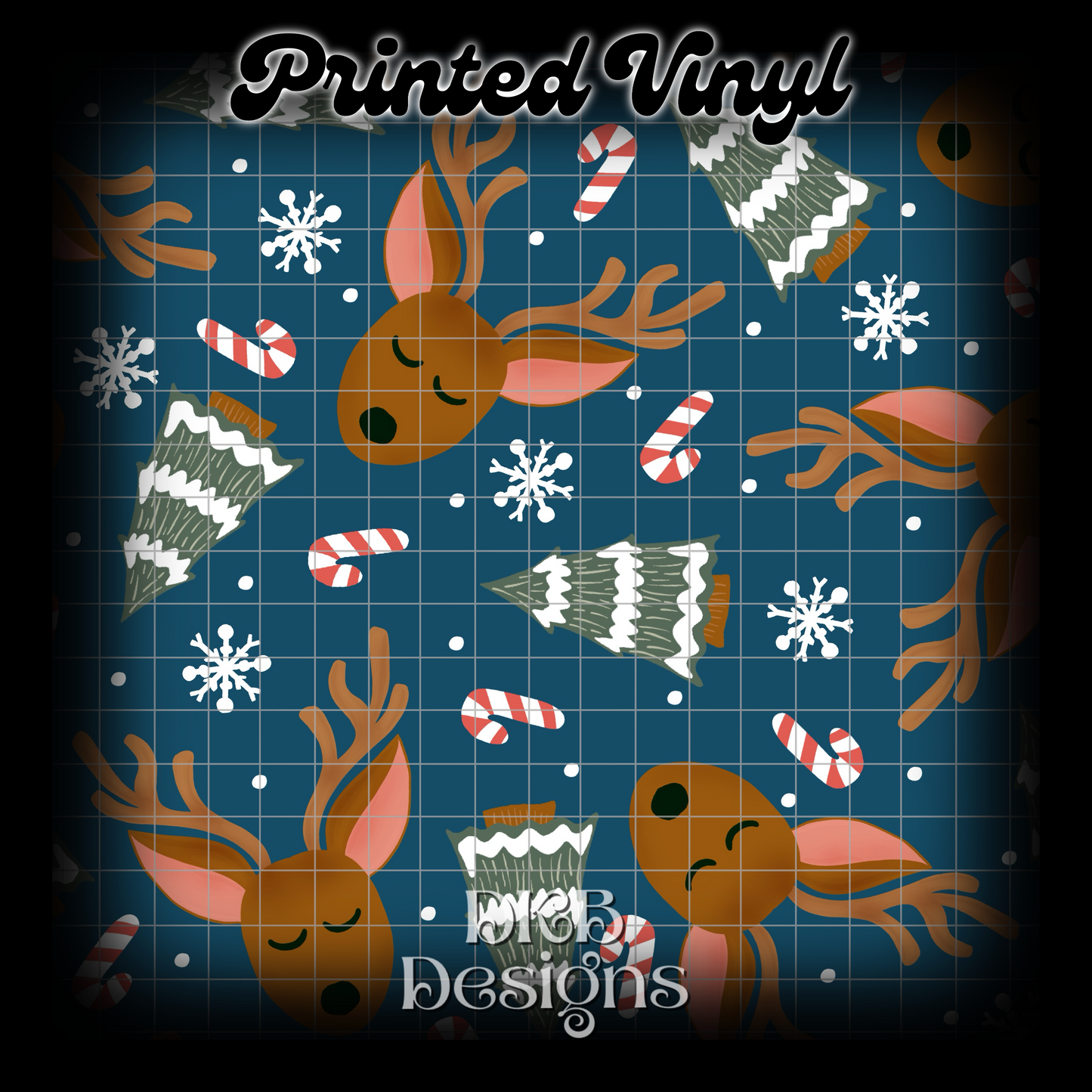 Reindeer Printed Vinyl (3 color ways)