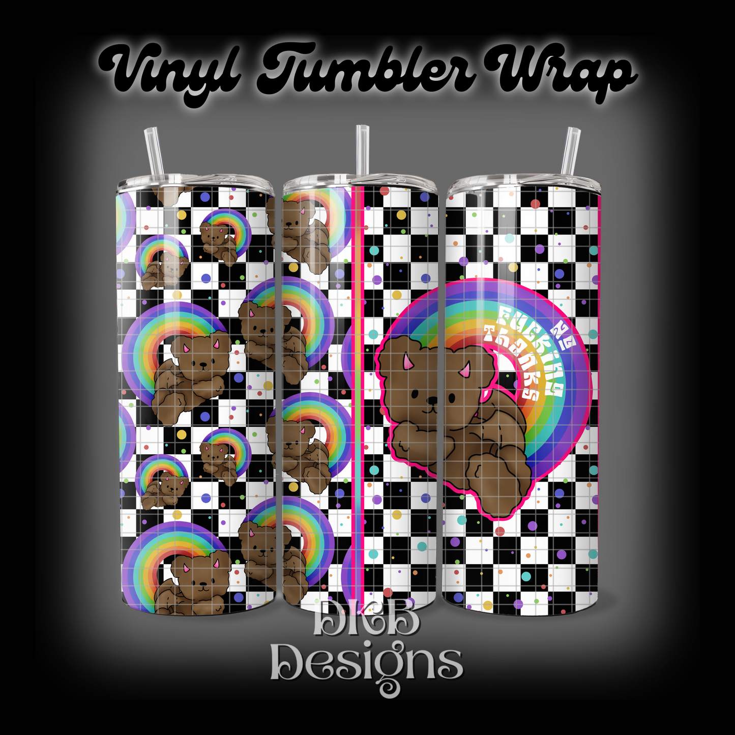 No fucking thanks vinyl tumbler wrap