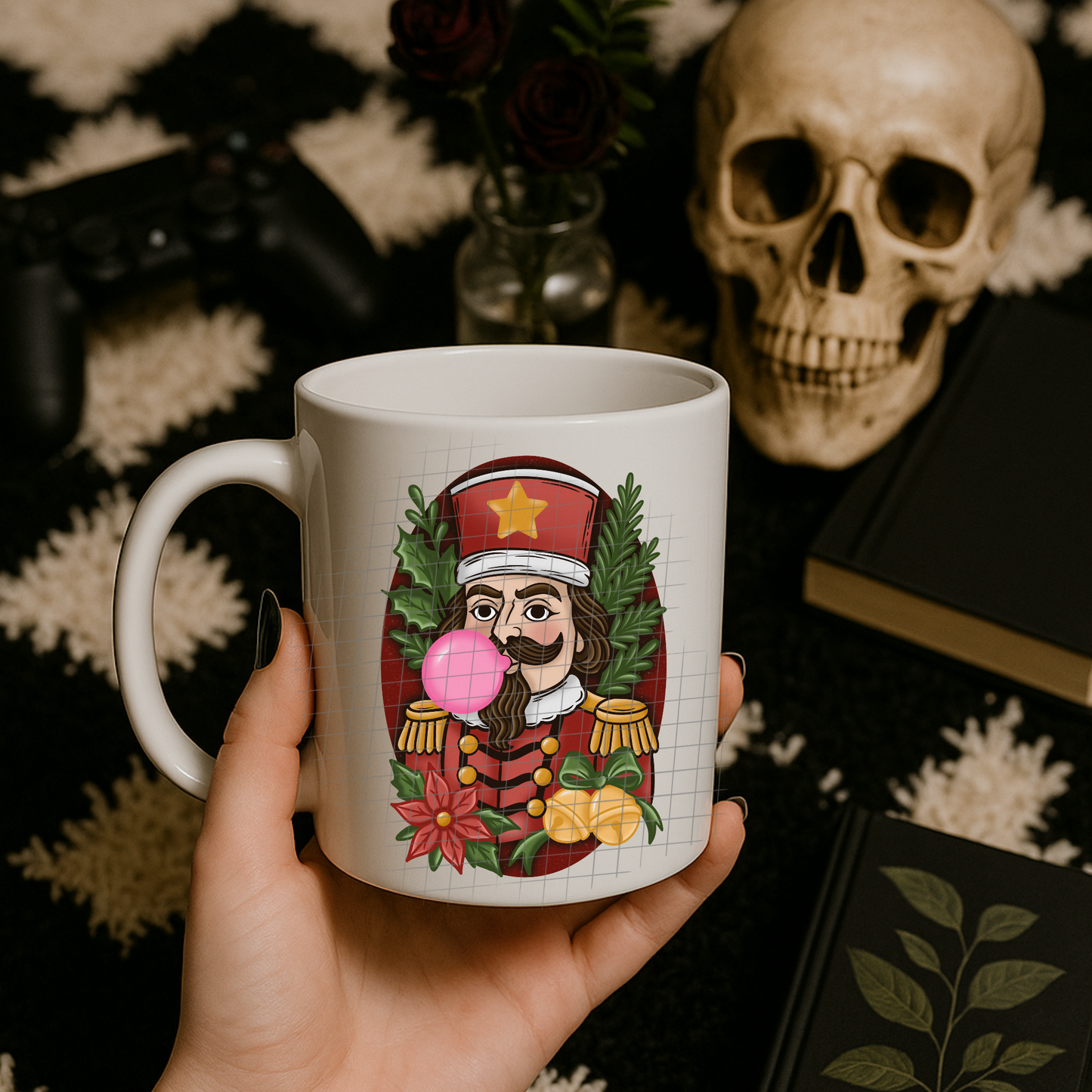 Bubblegum Nutcracker red UV DTF