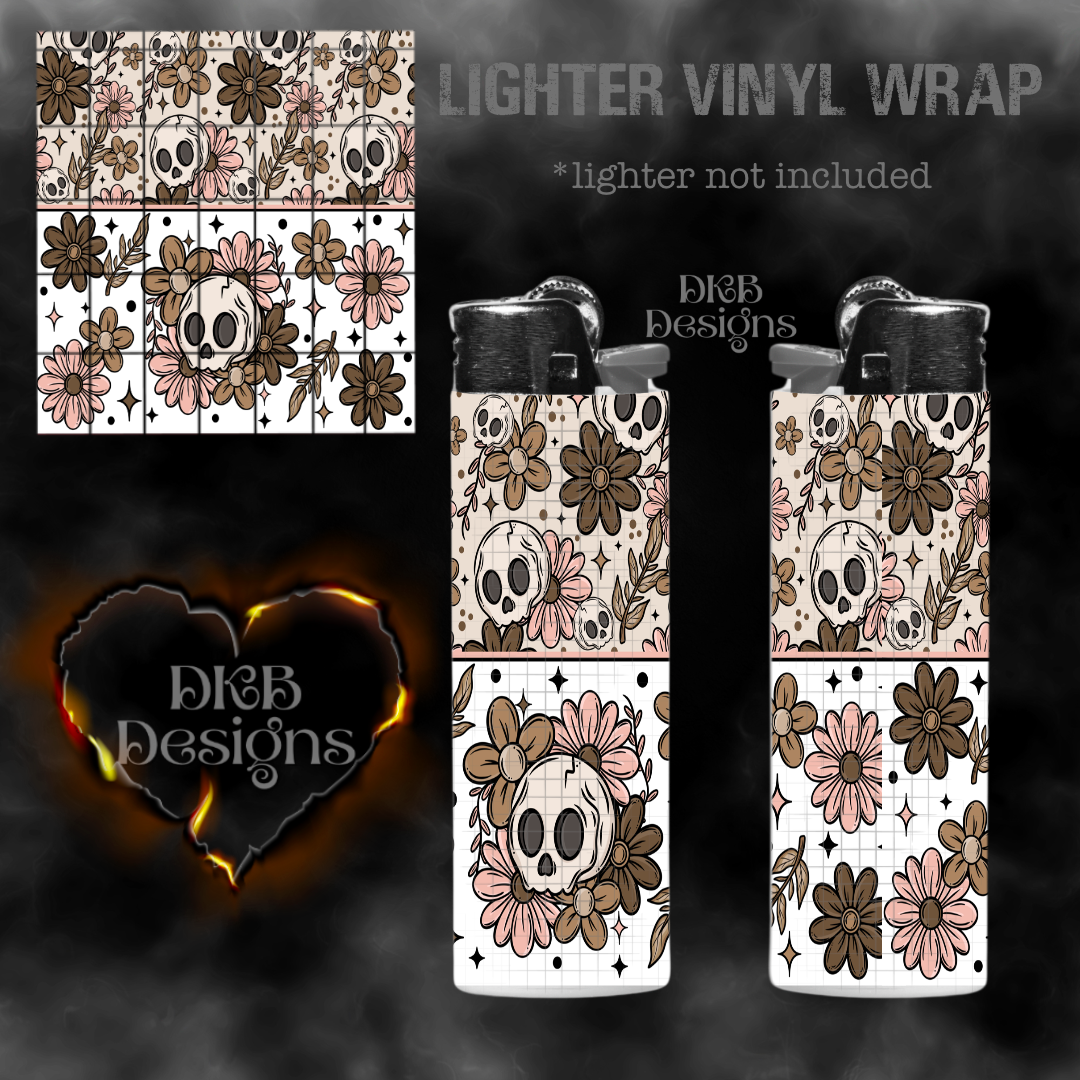 Skellie florals lighter vinyl wrap