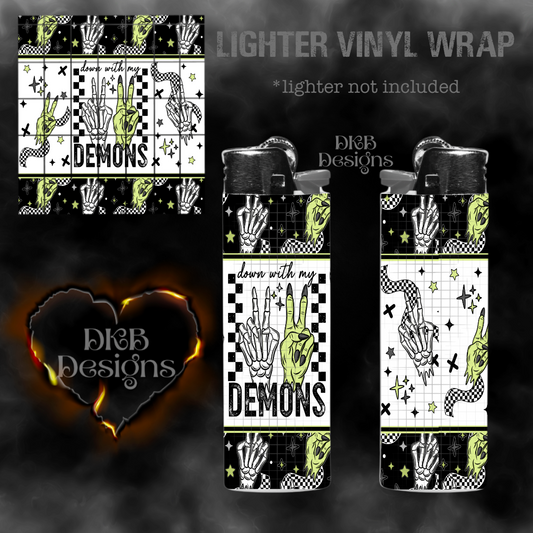 Down with my demons lighter vinyl wrap