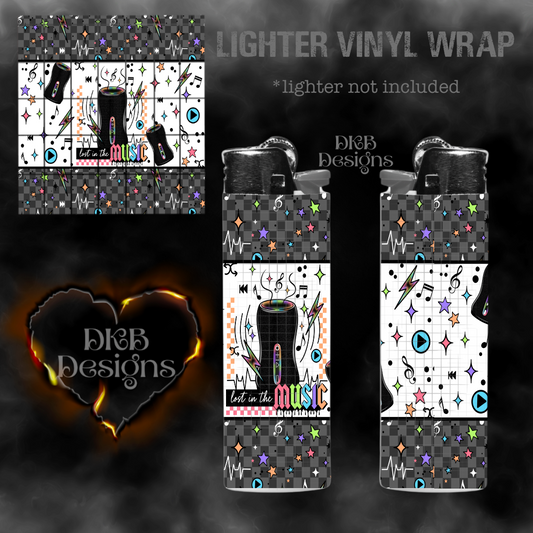 Lost in the music lighter vinyl wrap