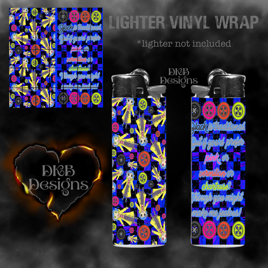 Black is traditional lighter vinyl wrap