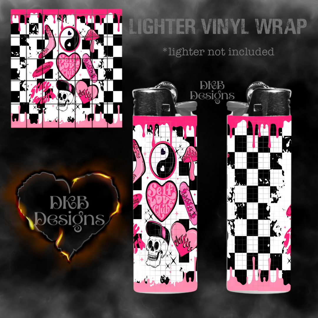 Self love club lighter vinyl wrap