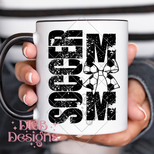 Soccer mom bow UV DTF