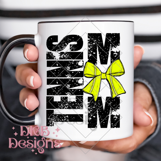 Tennis mom bow UV DTF