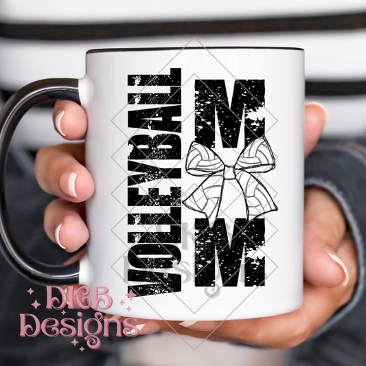 Volleyball mom bow UV DTF