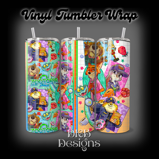 Zoo 2 vinyl tumbler wrap