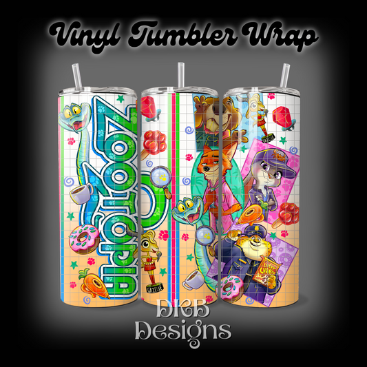 Zoo 2 vinyl tumbler wrap