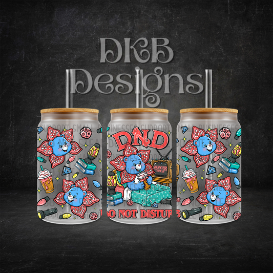 DND 16oz glass can UV DTF