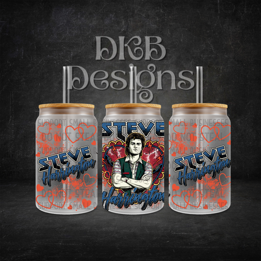 Steve 16oz glass can UV DTF