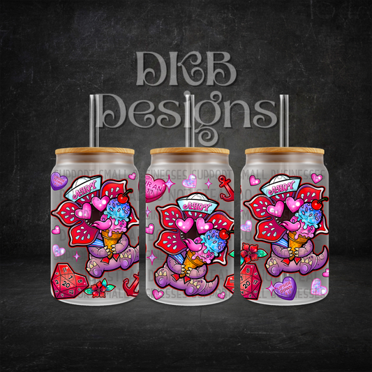 Ahoy 16oz glass can UV DTF