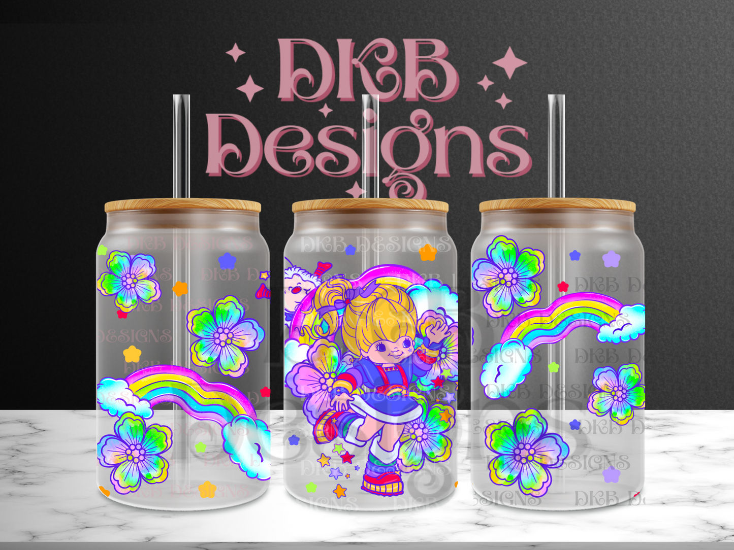 Pastel Brite 16oz glass can UV DTF