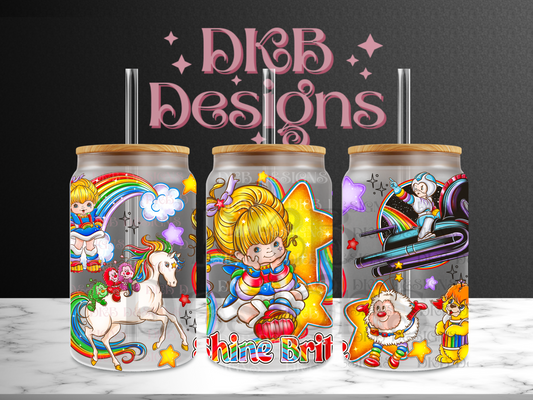 Brite 16oz glass can UV DTF