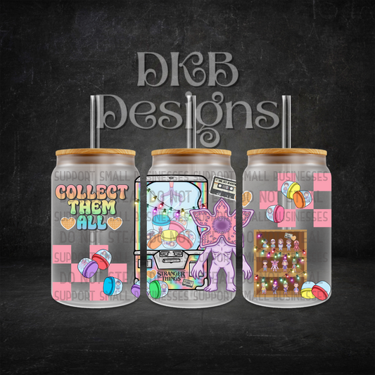 ST claw 16oz glass can UV DTF