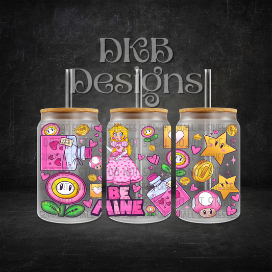 Vday 🍑 16oz glass can UV DTF